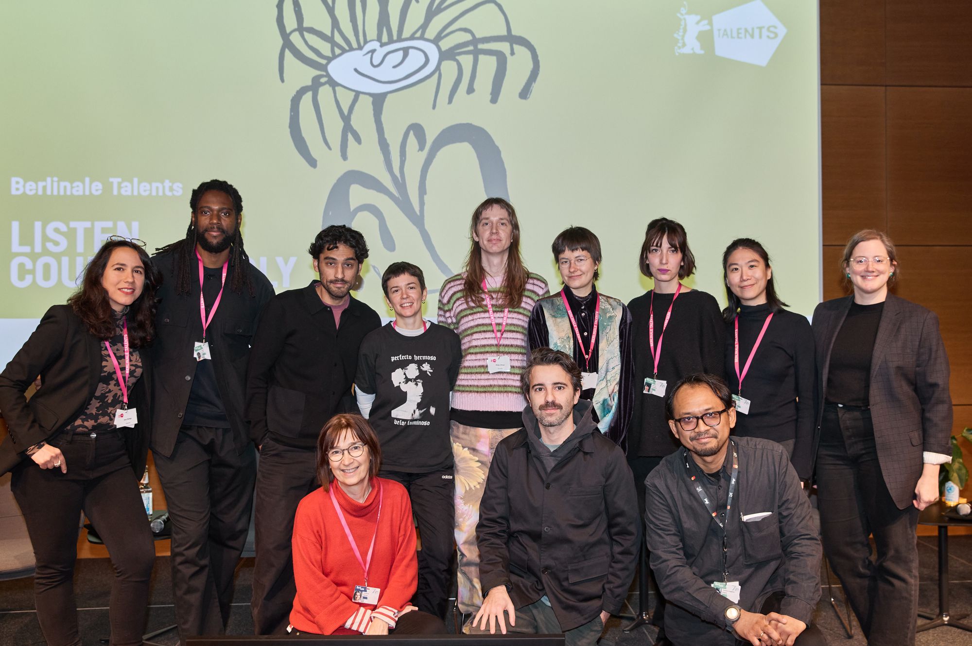 The 2025 Short Form Station participants after their presentations with Head of Short Form Station Sarah Schlüssel and mentor Christiane Steiner.