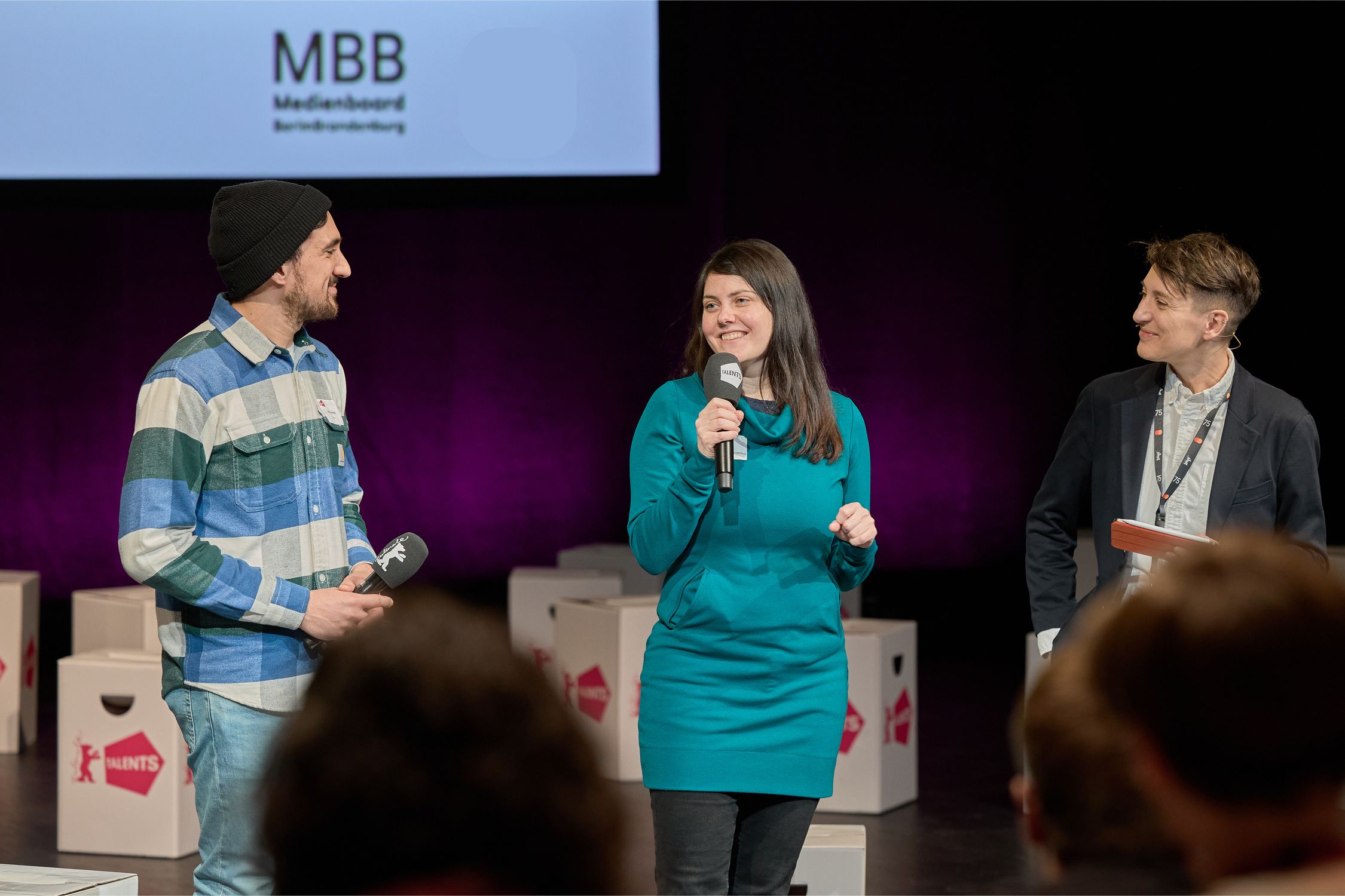 Medienboard Berlin-Brandenburg\'s Lilla Puskas kicks off one of the much-loved Talents Circles sessions.