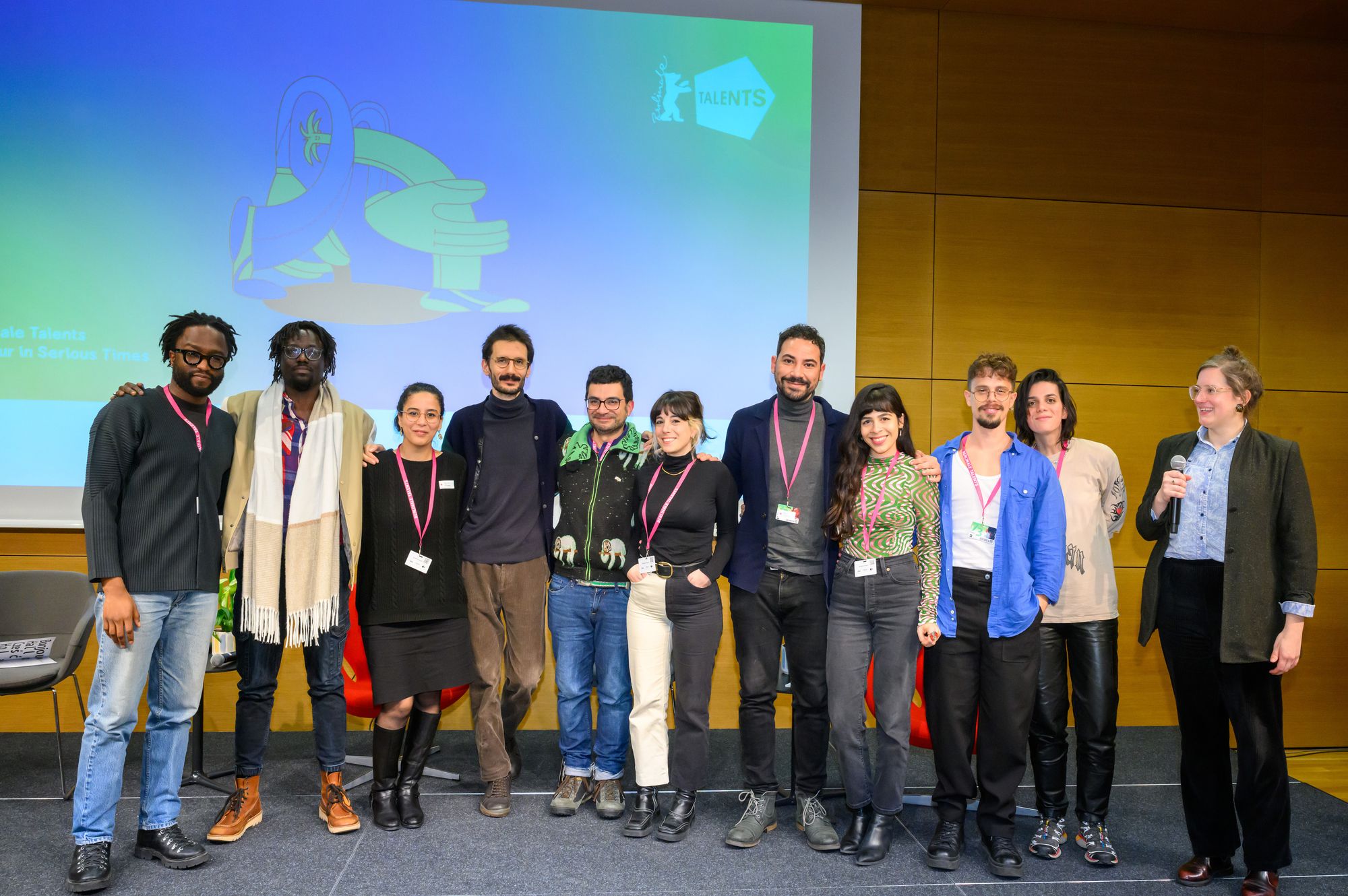 The 2023 Short Form Station participants after their presentations with Head of Short Form Station Sarah Schlüssel.